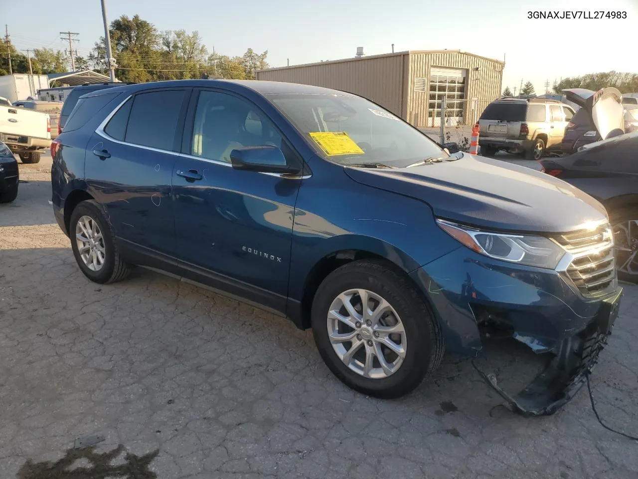 2020 Chevrolet Equinox Lt VIN: 3GNAXJEV7LL274983 Lot: 74821854