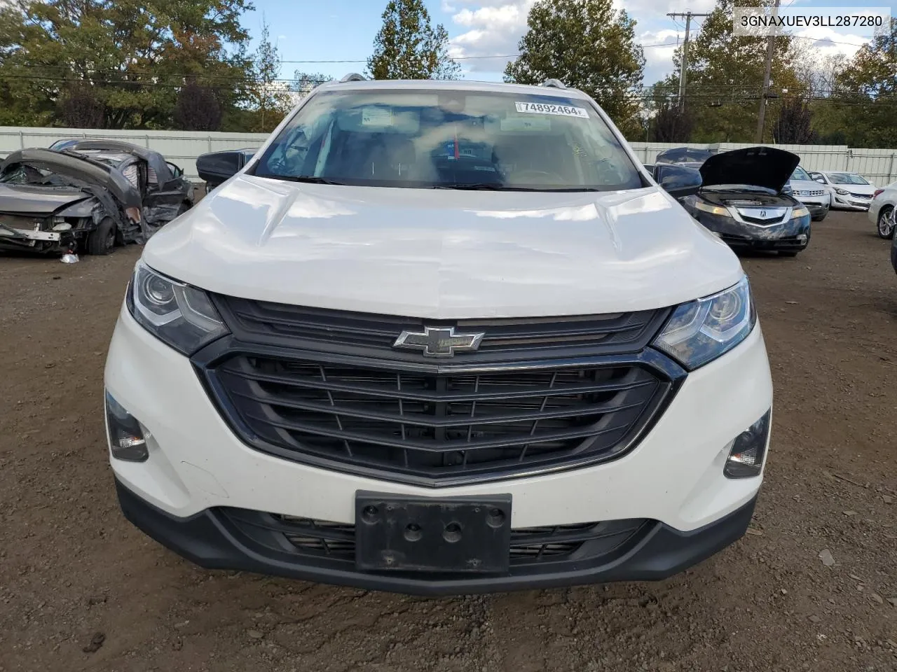 2020 Chevrolet Equinox Lt VIN: 3GNAXUEV3LL287280 Lot: 74892464