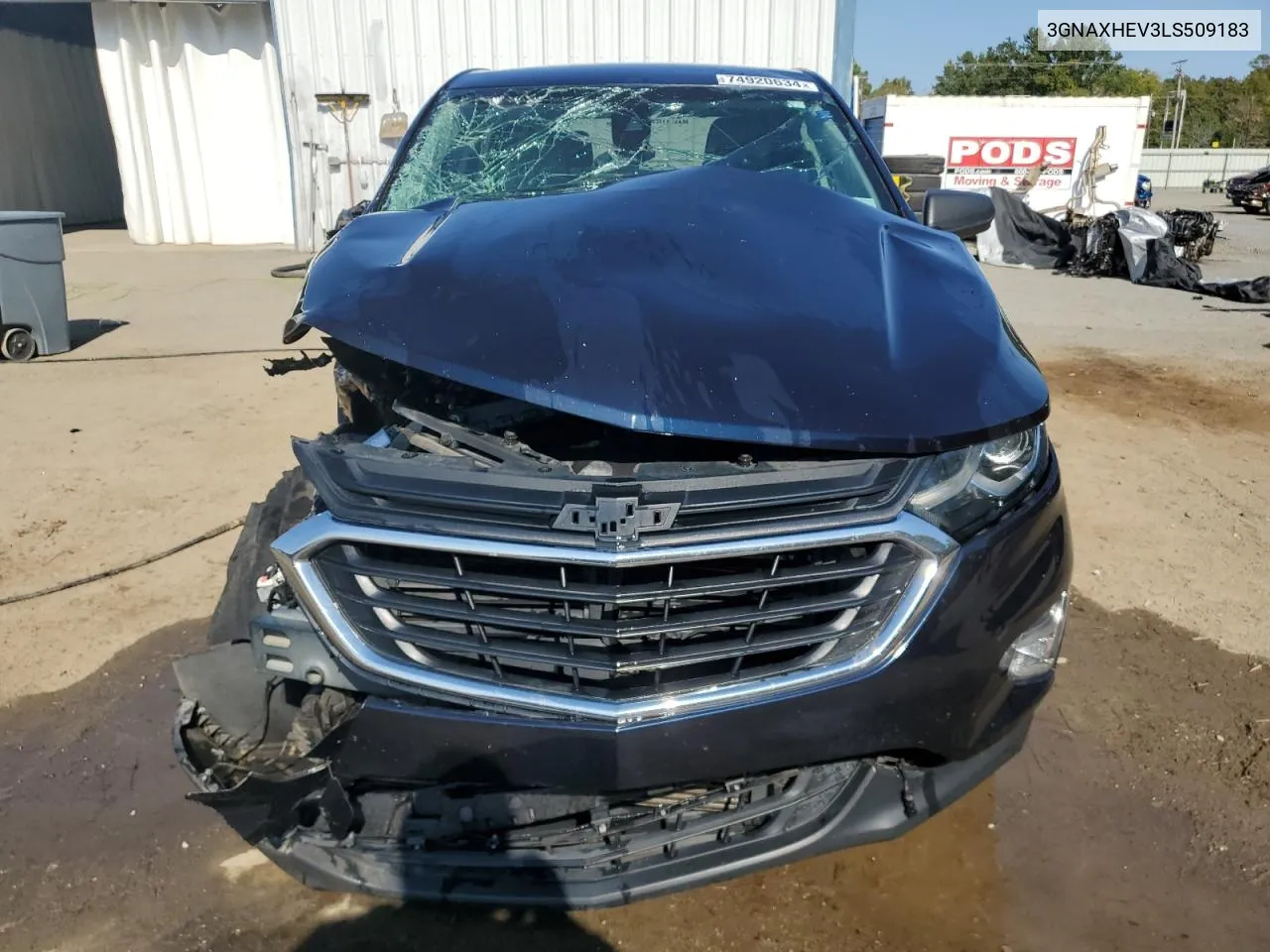 2020 Chevrolet Equinox Ls VIN: 3GNAXHEV3LS509183 Lot: 74920634