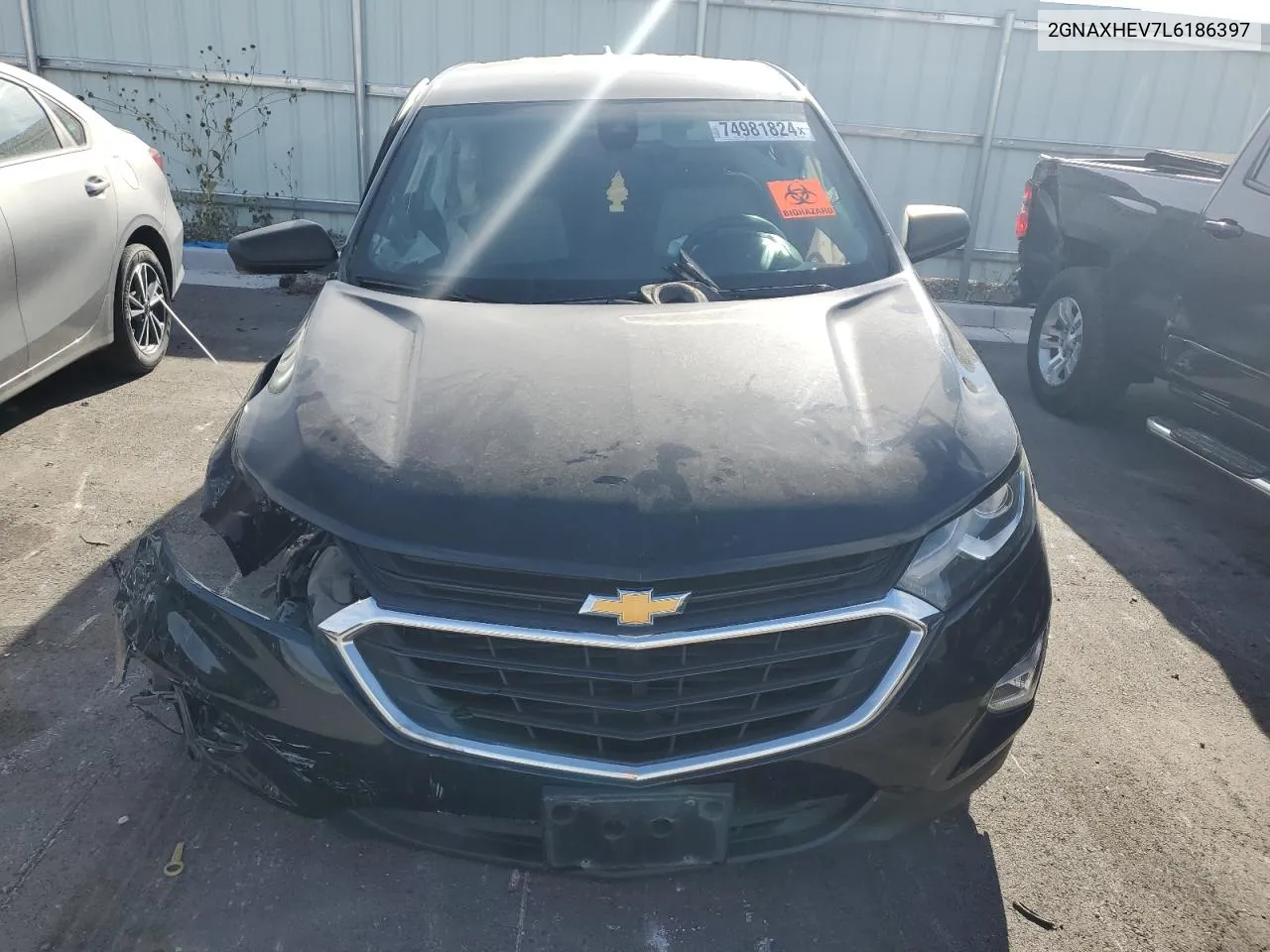 2020 Chevrolet Equinox Ls VIN: 2GNAXHEV7L6186397 Lot: 74981824