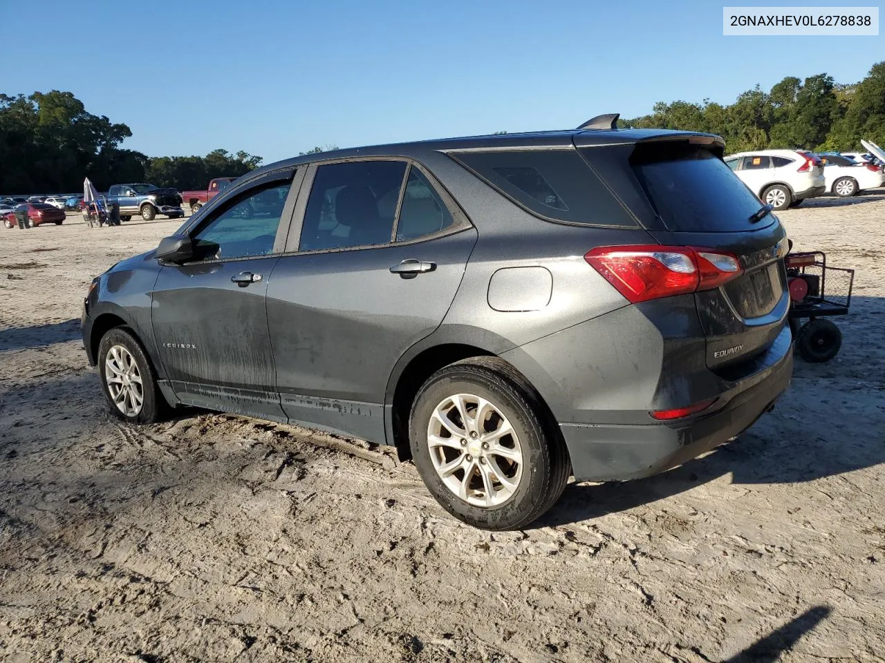 2020 Chevrolet Equinox Ls VIN: 2GNAXHEV0L6278838 Lot: 75244414