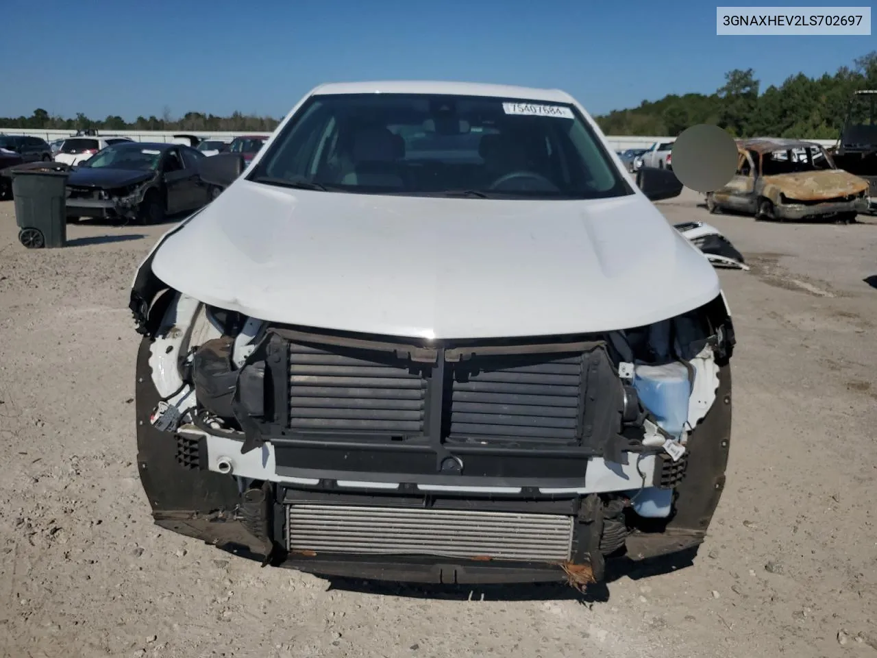 2020 Chevrolet Equinox Ls VIN: 3GNAXHEV2LS702697 Lot: 75407684