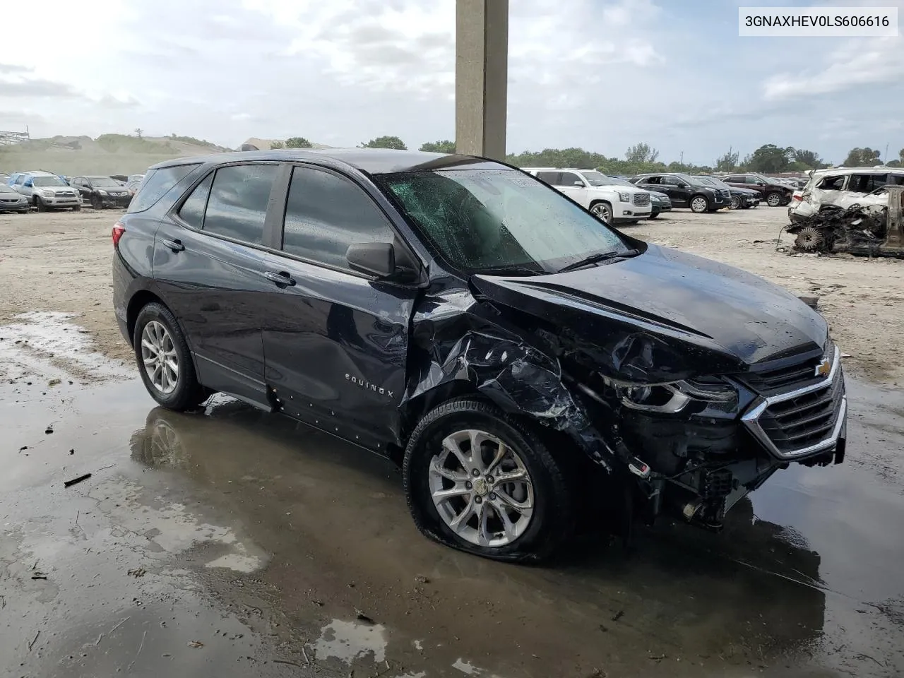 2020 Chevrolet Equinox Ls VIN: 3GNAXHEV0LS606616 Lot: 75488324