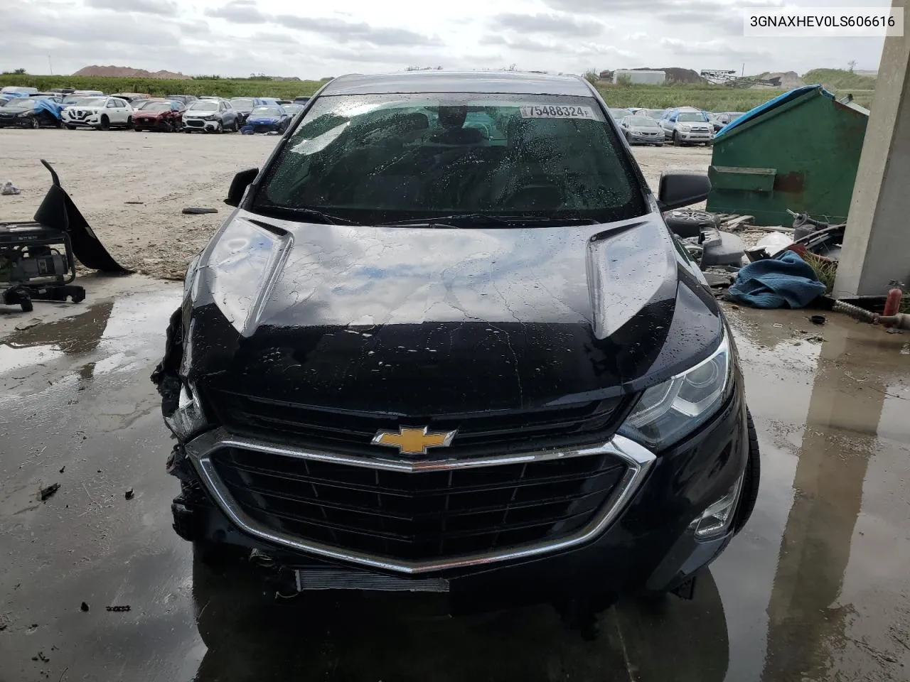 2020 Chevrolet Equinox Ls VIN: 3GNAXHEV0LS606616 Lot: 75488324