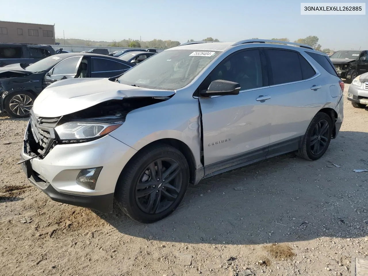 2020 Chevrolet Equinox Lt VIN: 3GNAXLEX6LL262885 Lot: 75526404