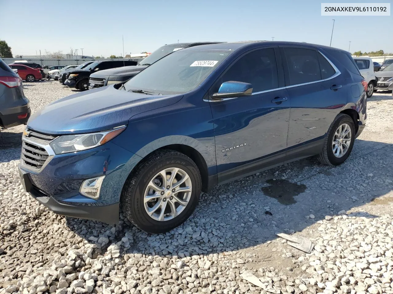 2020 Chevrolet Equinox Lt VIN: 2GNAXKEV9L6110192 Lot: 75528744