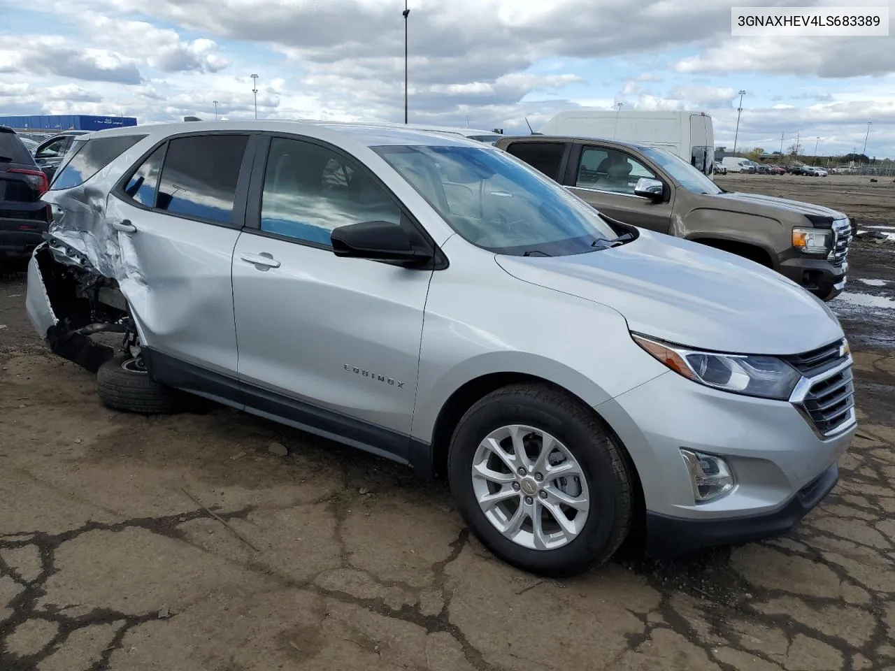 2020 Chevrolet Equinox Ls VIN: 3GNAXHEV4LS683389 Lot: 75661684