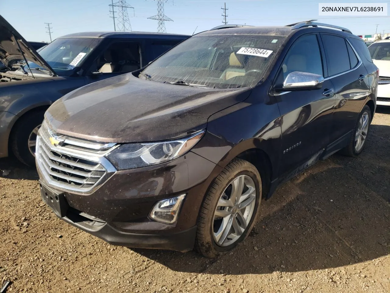 2020 Chevrolet Equinox Premier VIN: 2GNAXNEV7L6238691 Lot: 75728644