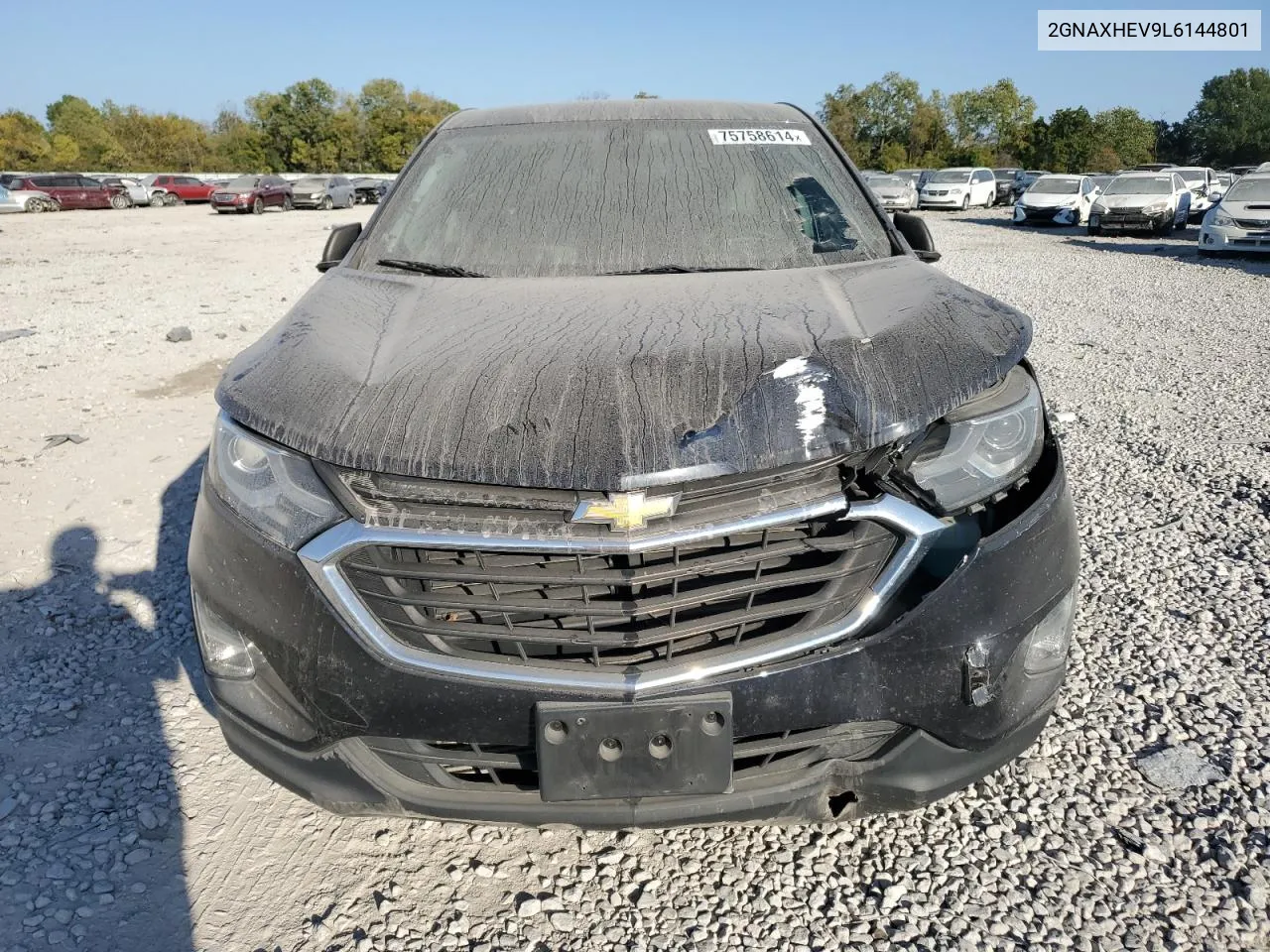 2020 Chevrolet Equinox Ls VIN: 2GNAXHEV9L6144801 Lot: 75758614