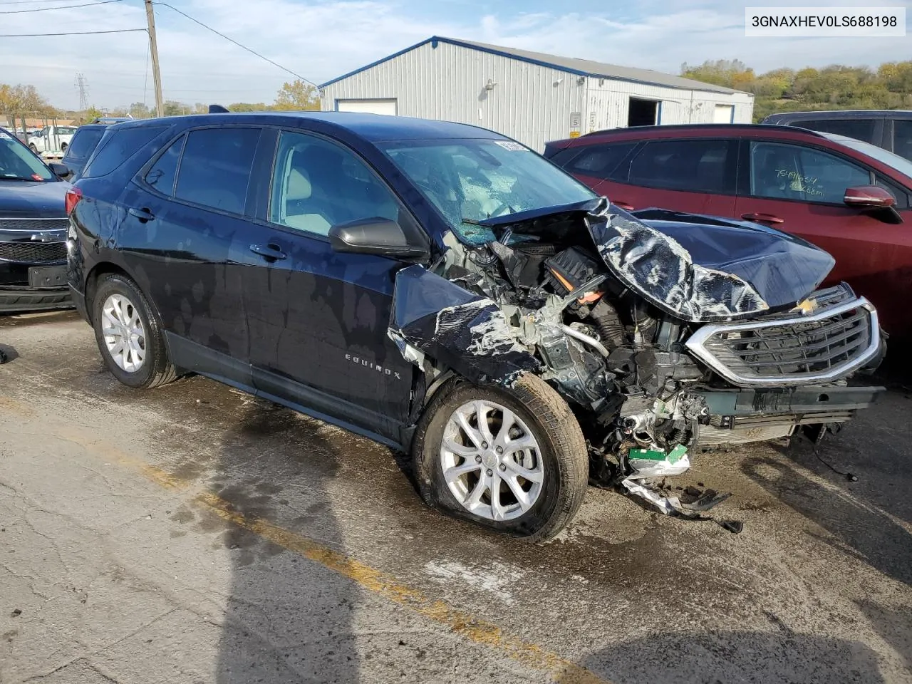 2020 Chevrolet Equinox Ls VIN: 3GNAXHEV0LS688198 Lot: 75857224