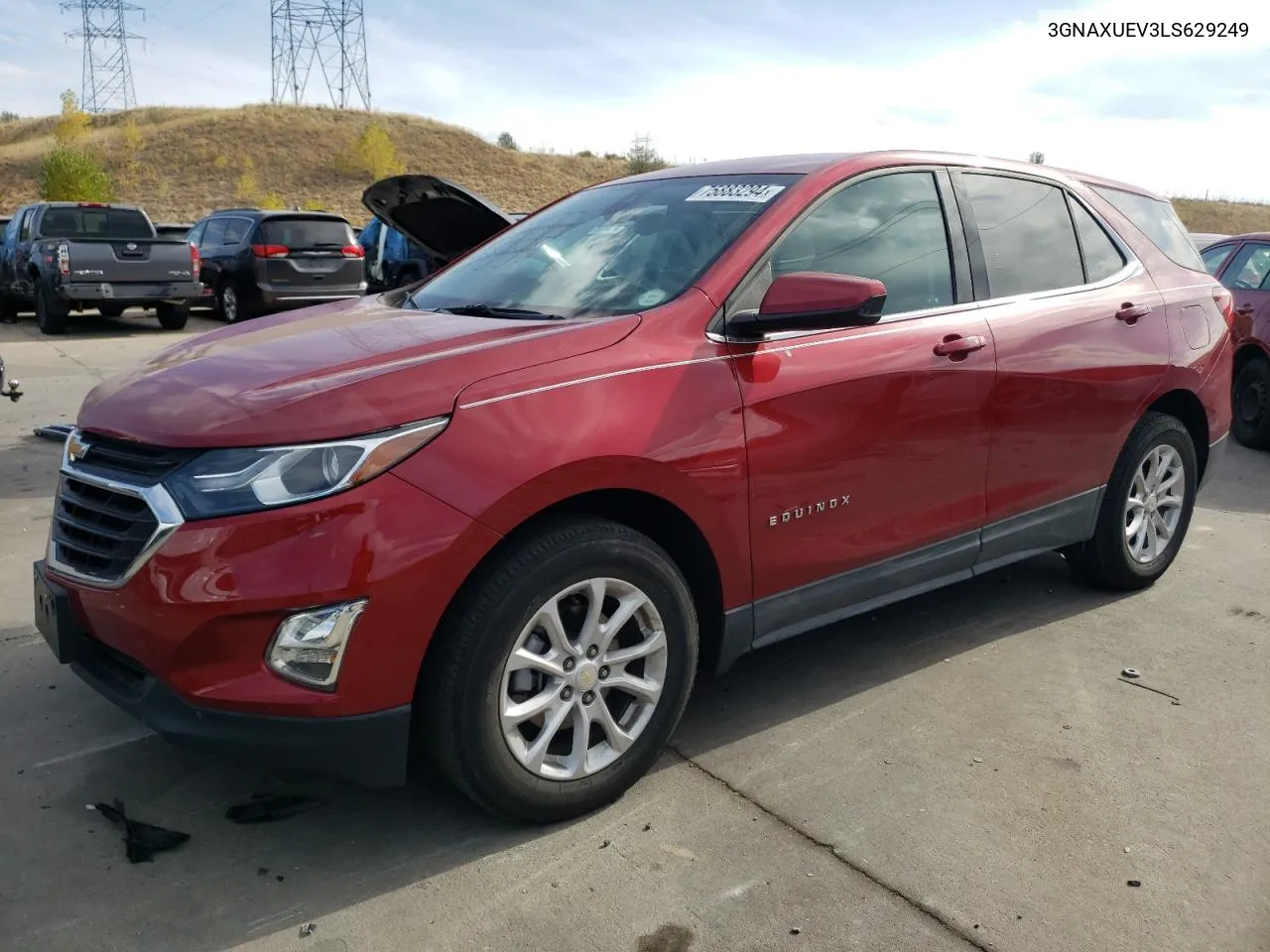 2020 Chevrolet Equinox Lt VIN: 3GNAXUEV3LS629249 Lot: 75883294