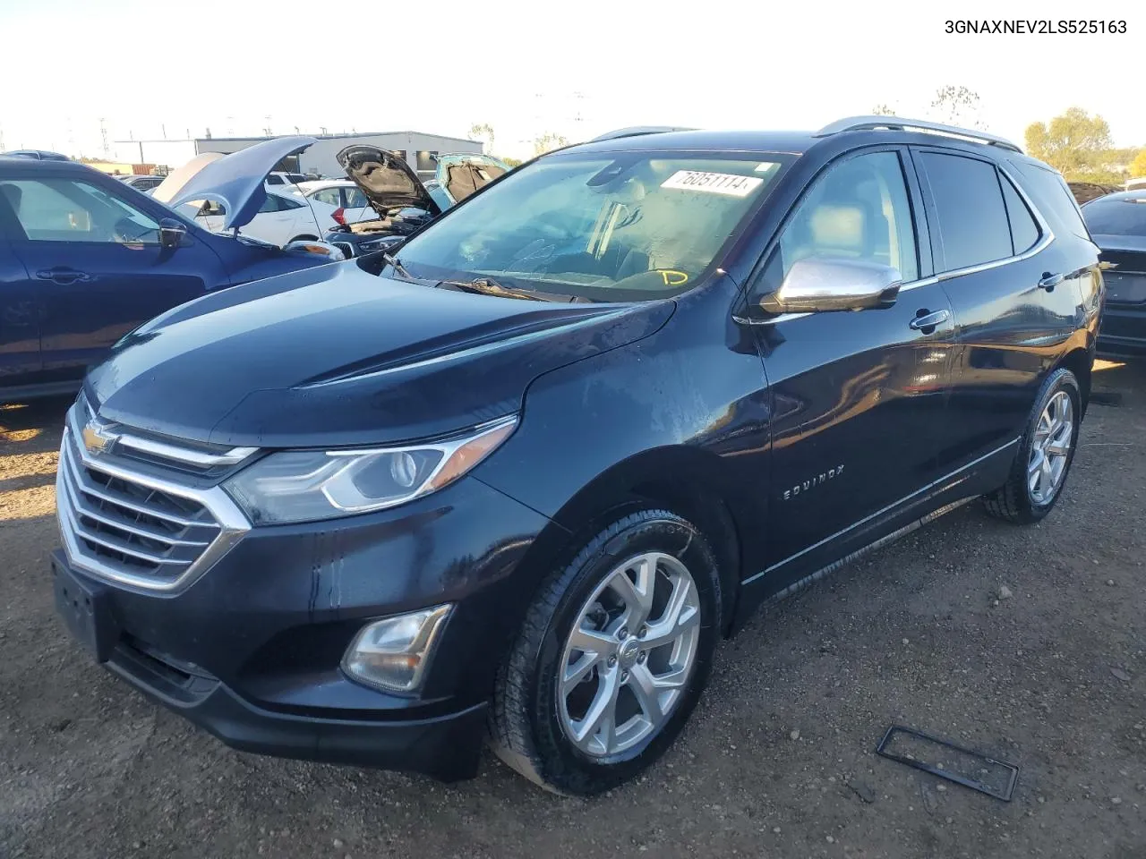 2020 Chevrolet Equinox Premier VIN: 3GNAXNEV2LS525163 Lot: 76051114