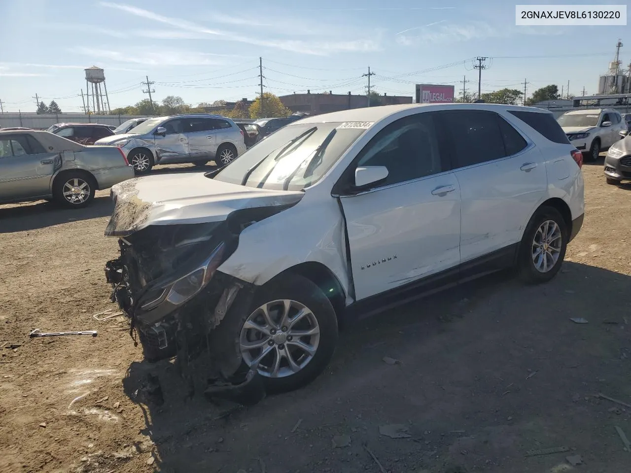 2020 Chevrolet Equinox Lt VIN: 2GNAXJEV8L6130220 Lot: 76120534