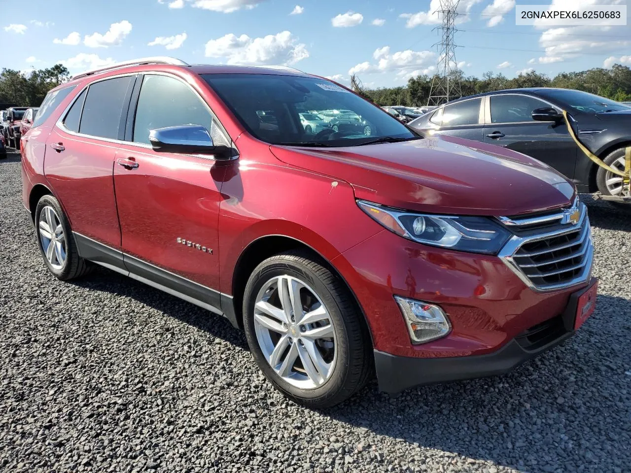 2020 Chevrolet Equinox Premier VIN: 2GNAXPEX6L6250683 Lot: 76171194