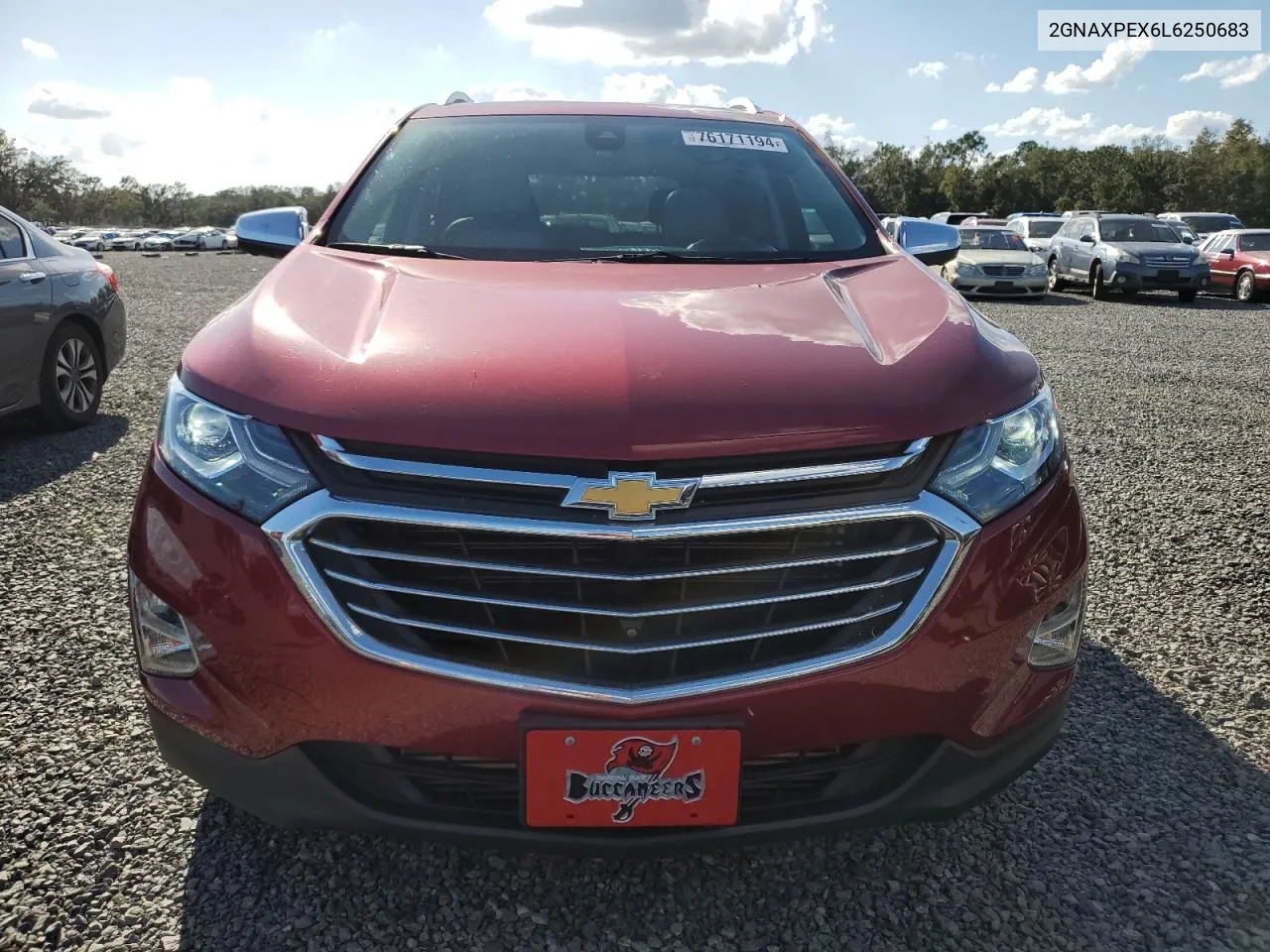 2020 Chevrolet Equinox Premier VIN: 2GNAXPEX6L6250683 Lot: 76171194