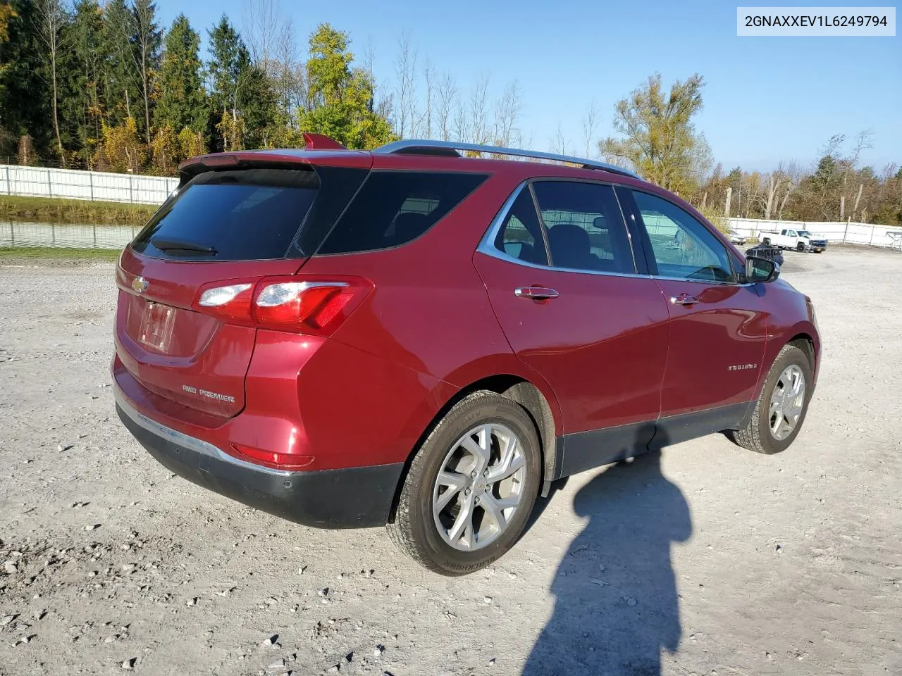 2020 Chevrolet Equinox Premier VIN: 2GNAXXEV1L6249794 Lot: 76238394