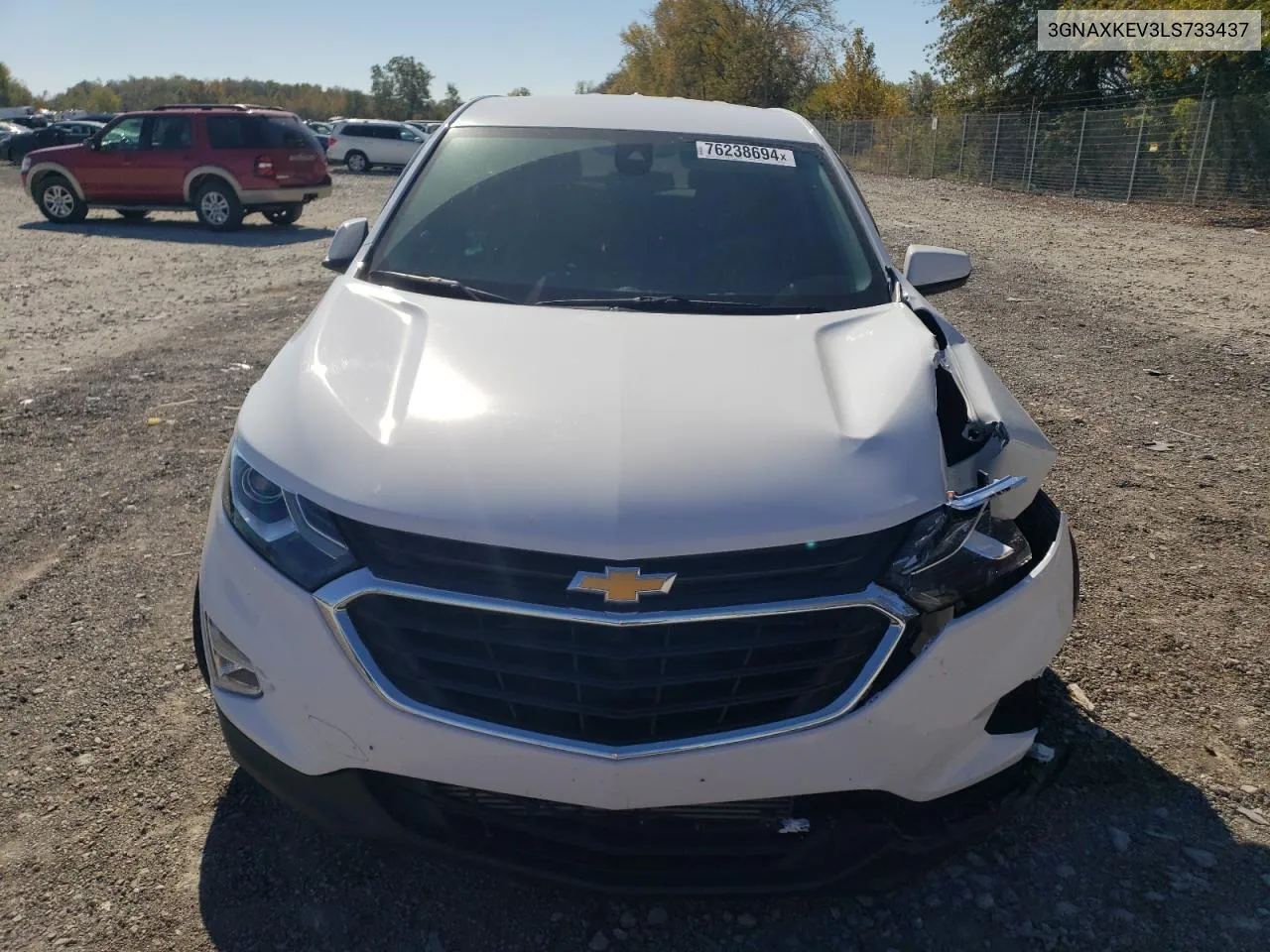 2020 Chevrolet Equinox Lt VIN: 3GNAXKEV3LS733437 Lot: 76238694