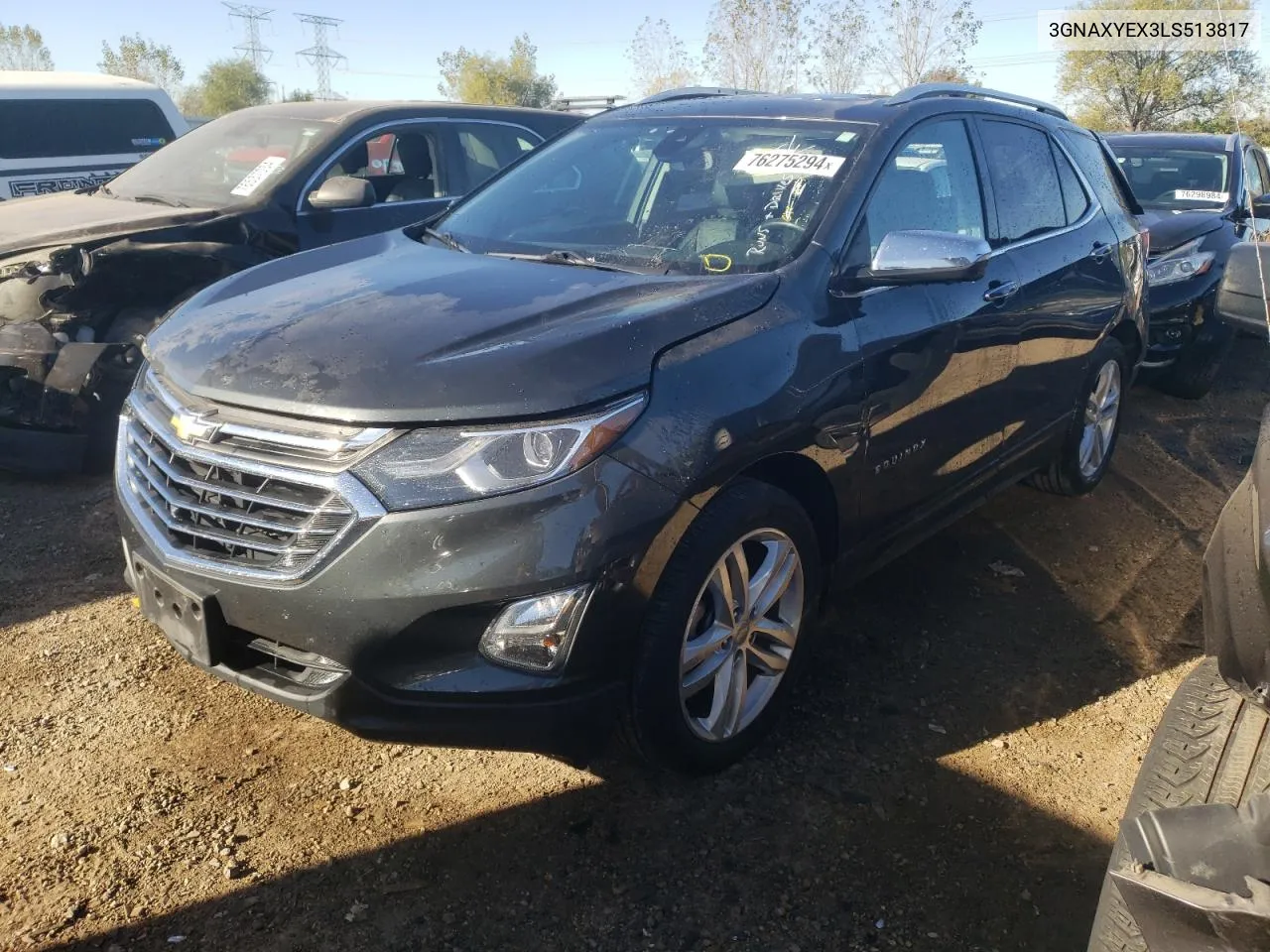 2020 Chevrolet Equinox Premier VIN: 3GNAXYEX3LS513817 Lot: 76275294