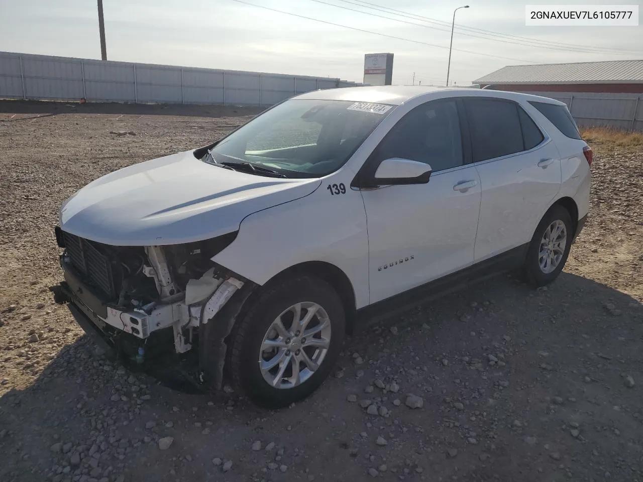 2020 Chevrolet Equinox Lt VIN: 2GNAXUEV7L6105777 Lot: 76313374