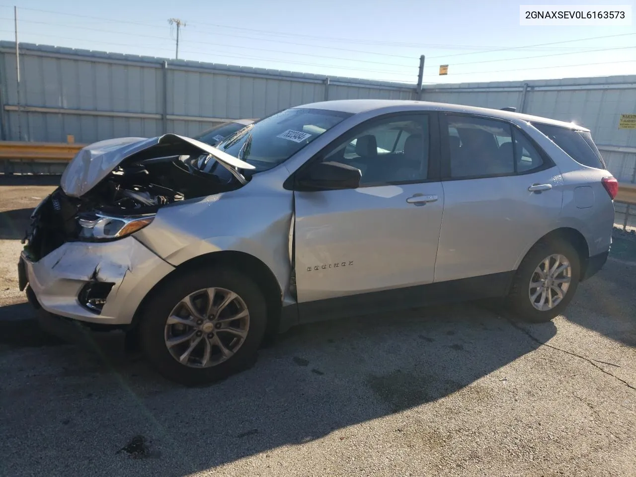 2020 Chevrolet Equinox Ls VIN: 2GNAXSEV0L6163573 Lot: 76323484