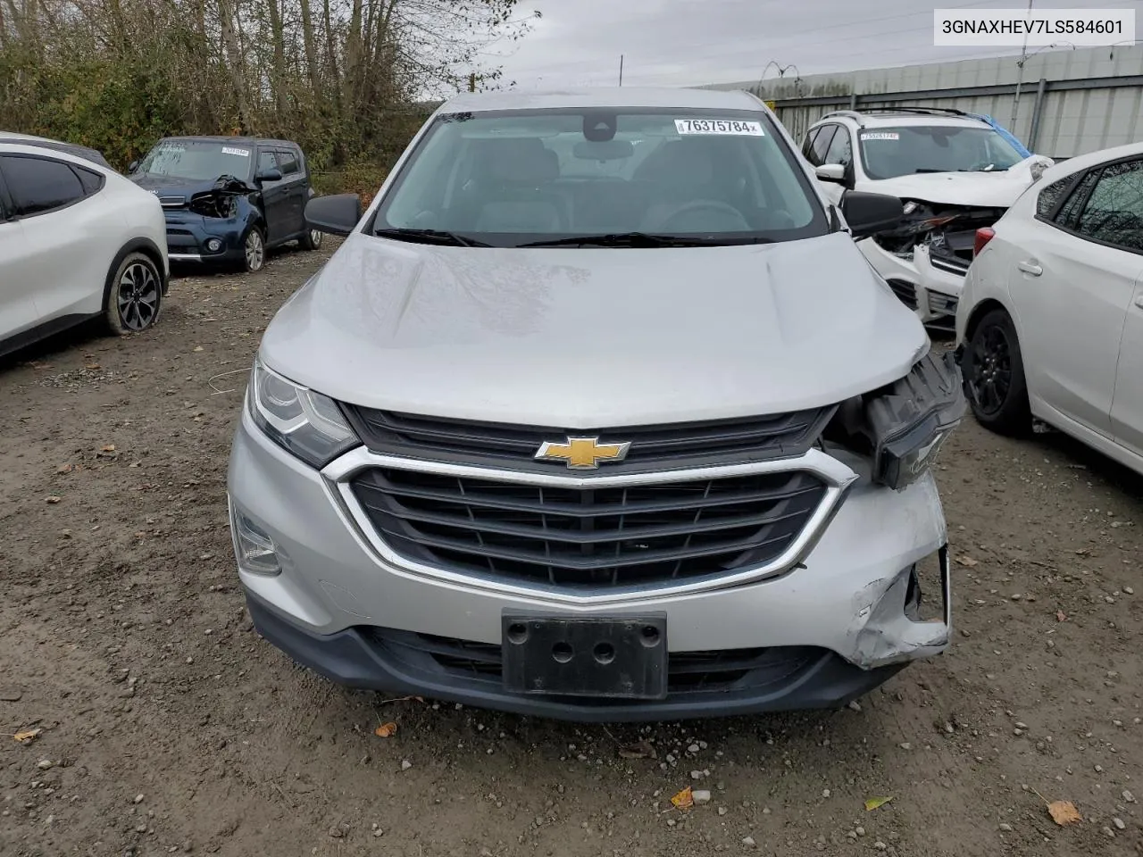 2020 Chevrolet Equinox Ls VIN: 3GNAXHEV7LS584601 Lot: 76375784