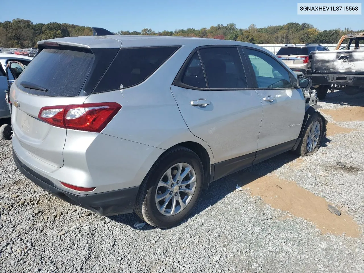 2020 Chevrolet Equinox Ls VIN: 3GNAXHEV1LS715568 Lot: 76614474