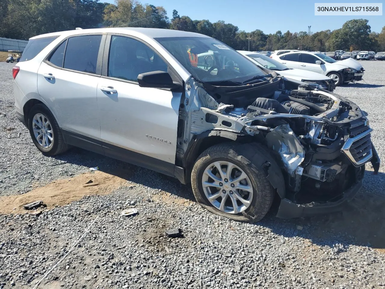 2020 Chevrolet Equinox Ls VIN: 3GNAXHEV1LS715568 Lot: 76614474