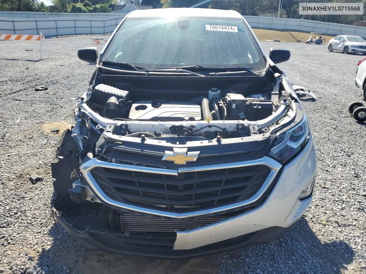 2020 Chevrolet Equinox Ls VIN: 3GNAXHEV1LS715568 Lot: 76614474