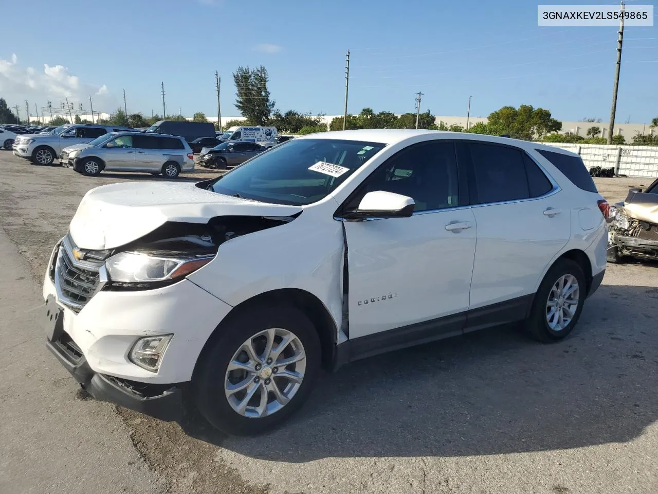 2020 Chevrolet Equinox Lt VIN: 3GNAXKEV2LS549865 Lot: 76727224