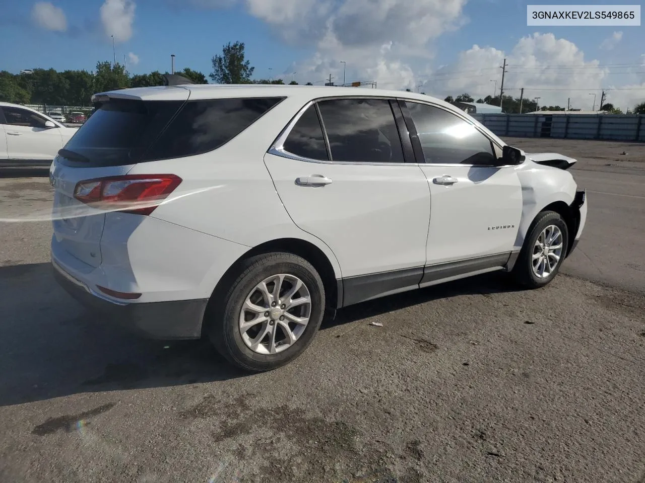 2020 Chevrolet Equinox Lt VIN: 3GNAXKEV2LS549865 Lot: 76727224