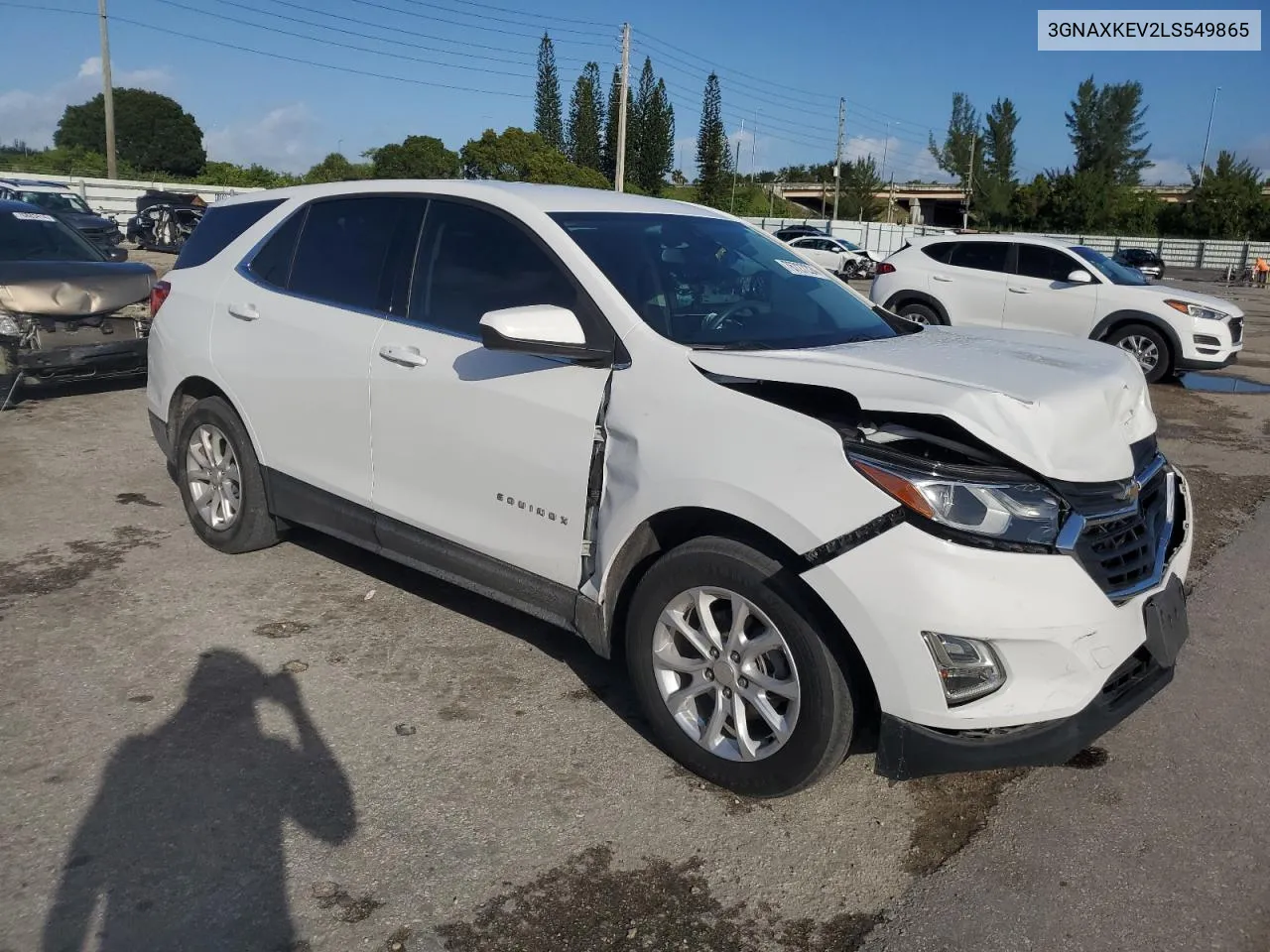 2020 Chevrolet Equinox Lt VIN: 3GNAXKEV2LS549865 Lot: 76727224