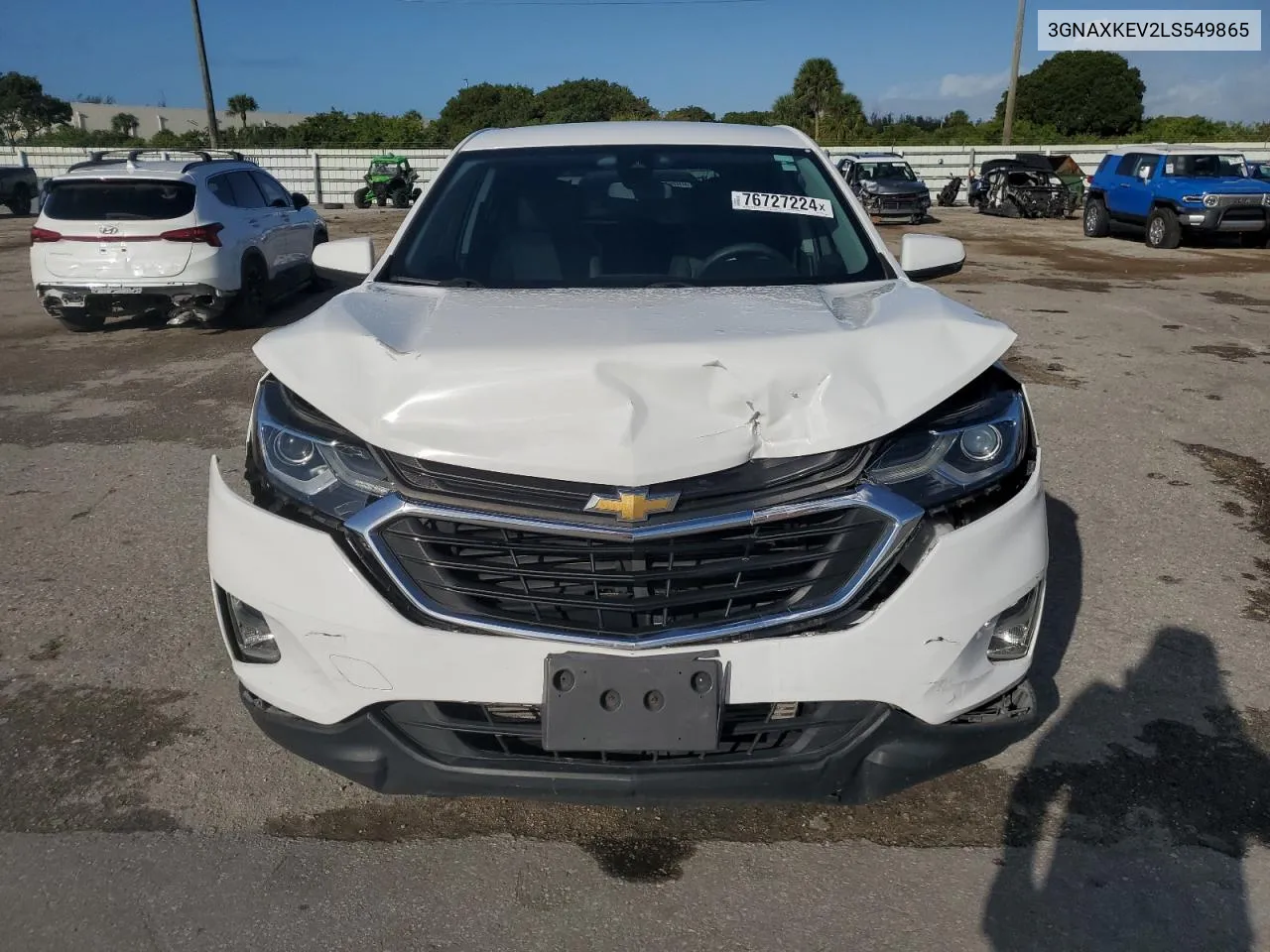 2020 Chevrolet Equinox Lt VIN: 3GNAXKEV2LS549865 Lot: 76727224