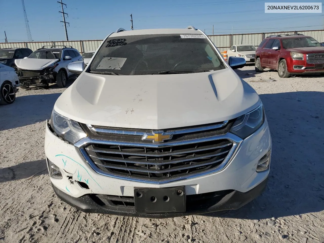 2020 Chevrolet Equinox Premier VIN: 2GNAXNEV2L6200673 Lot: 76730224