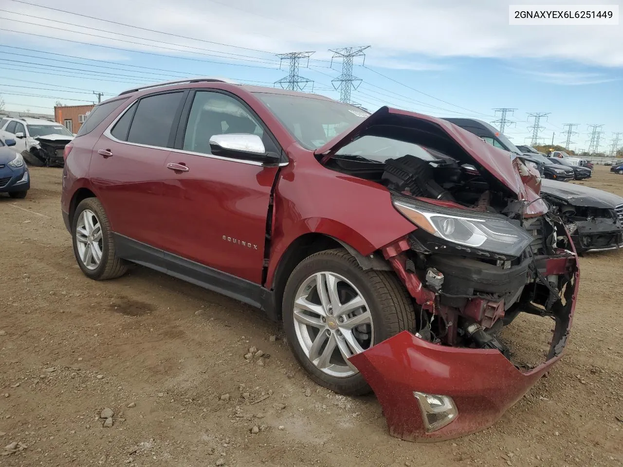 2020 Chevrolet Equinox Premier VIN: 2GNAXYEX6L6251449 Lot: 76763304