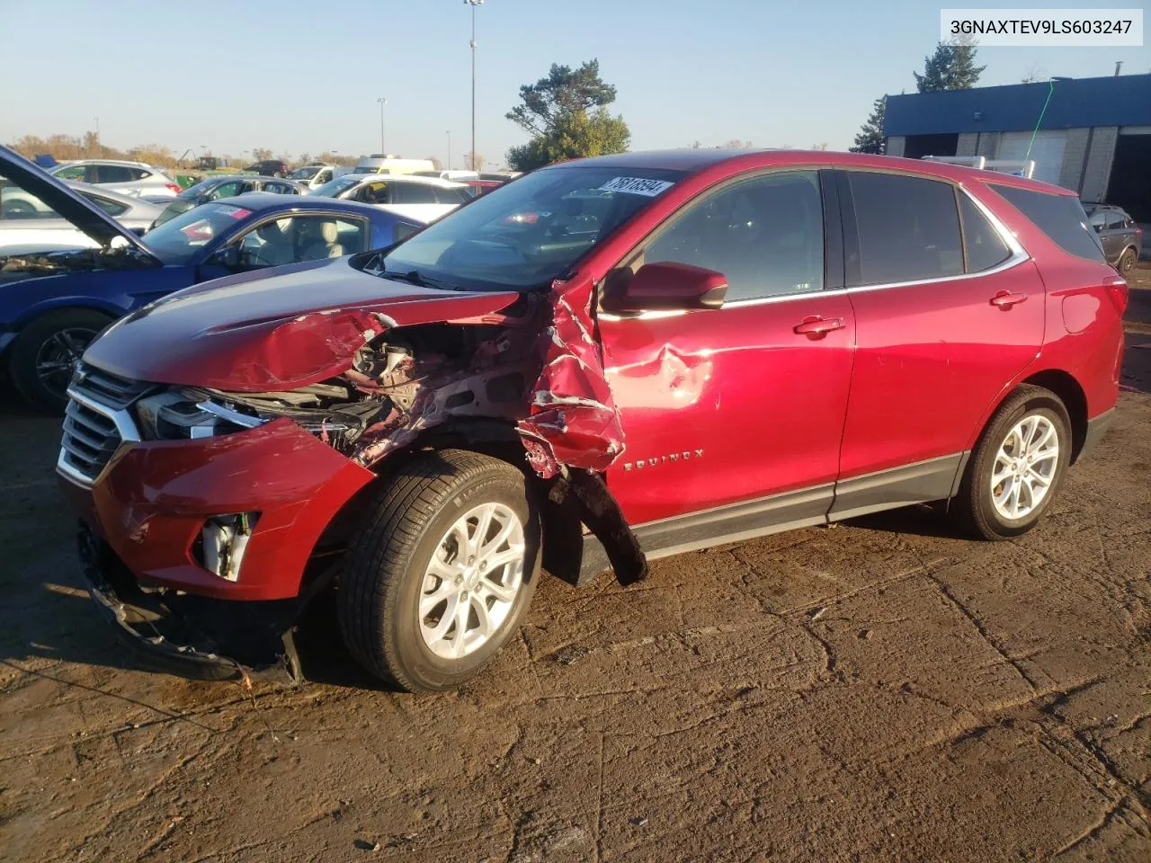 2020 Chevrolet Equinox Lt VIN: 3GNAXTEV9LS603247 Lot: 76818594