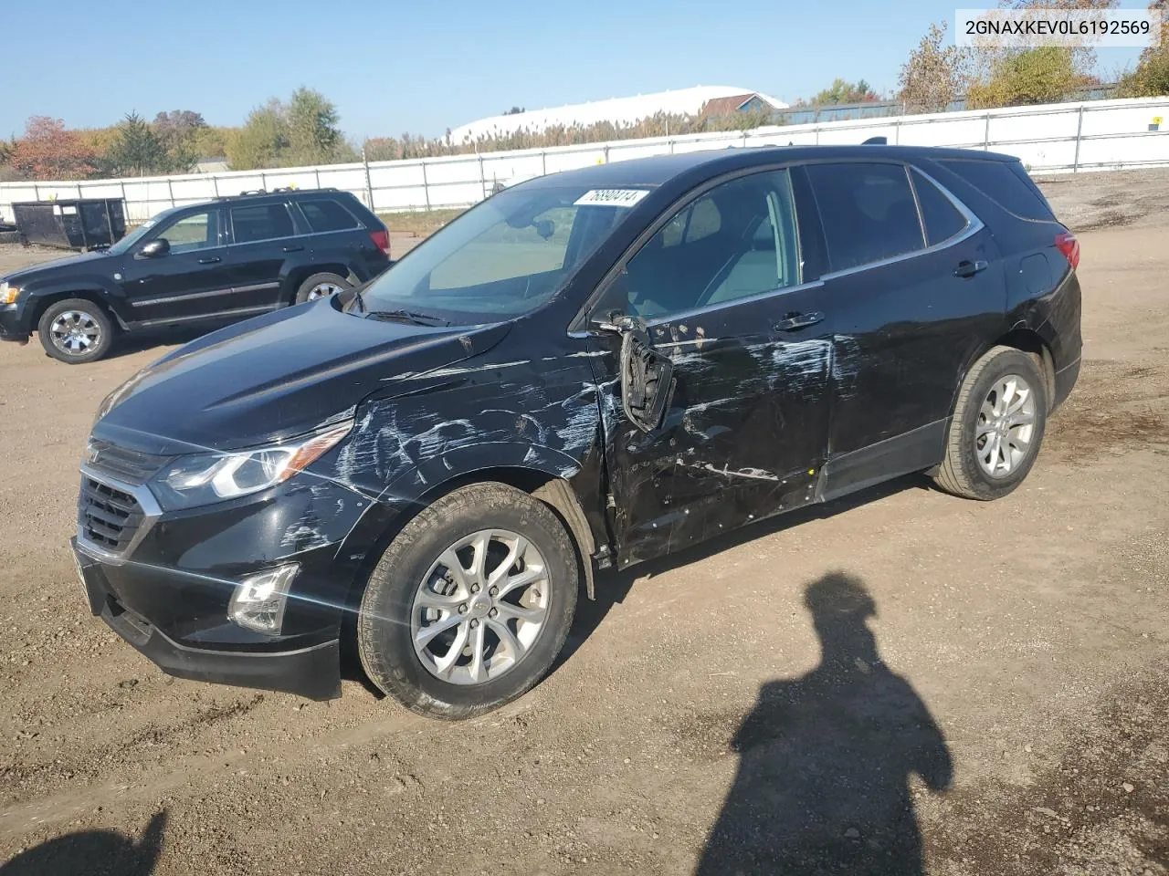 2020 Chevrolet Equinox Lt VIN: 2GNAXKEV0L6192569 Lot: 76890414