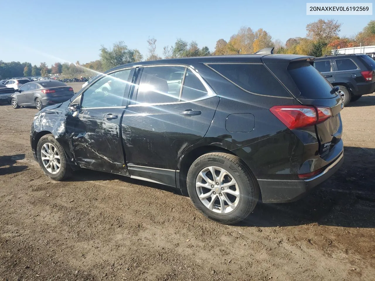 2020 Chevrolet Equinox Lt VIN: 2GNAXKEV0L6192569 Lot: 76890414