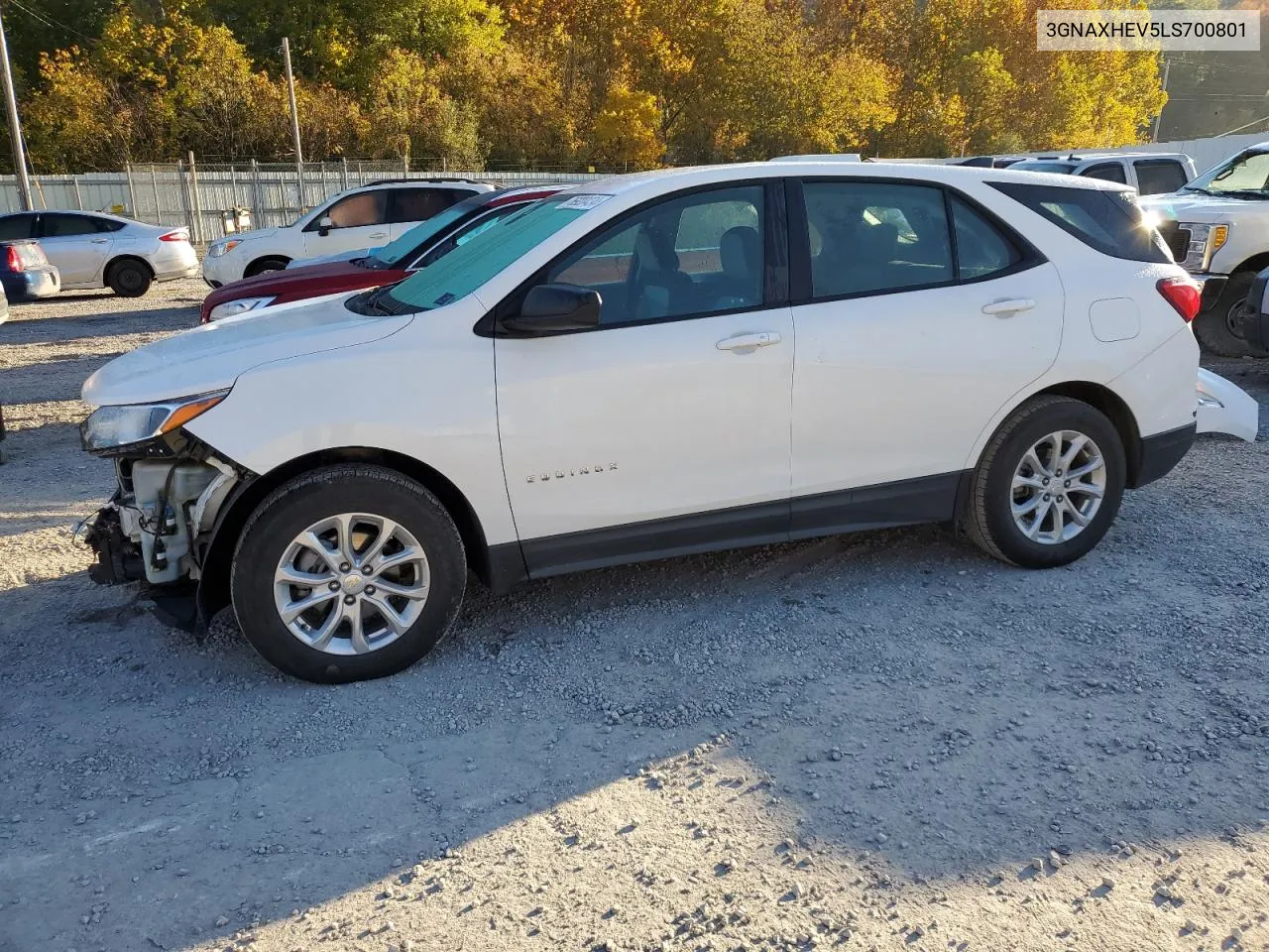 2020 Chevrolet Equinox Ls VIN: 3GNAXHEV5LS700801 Lot: 76920434