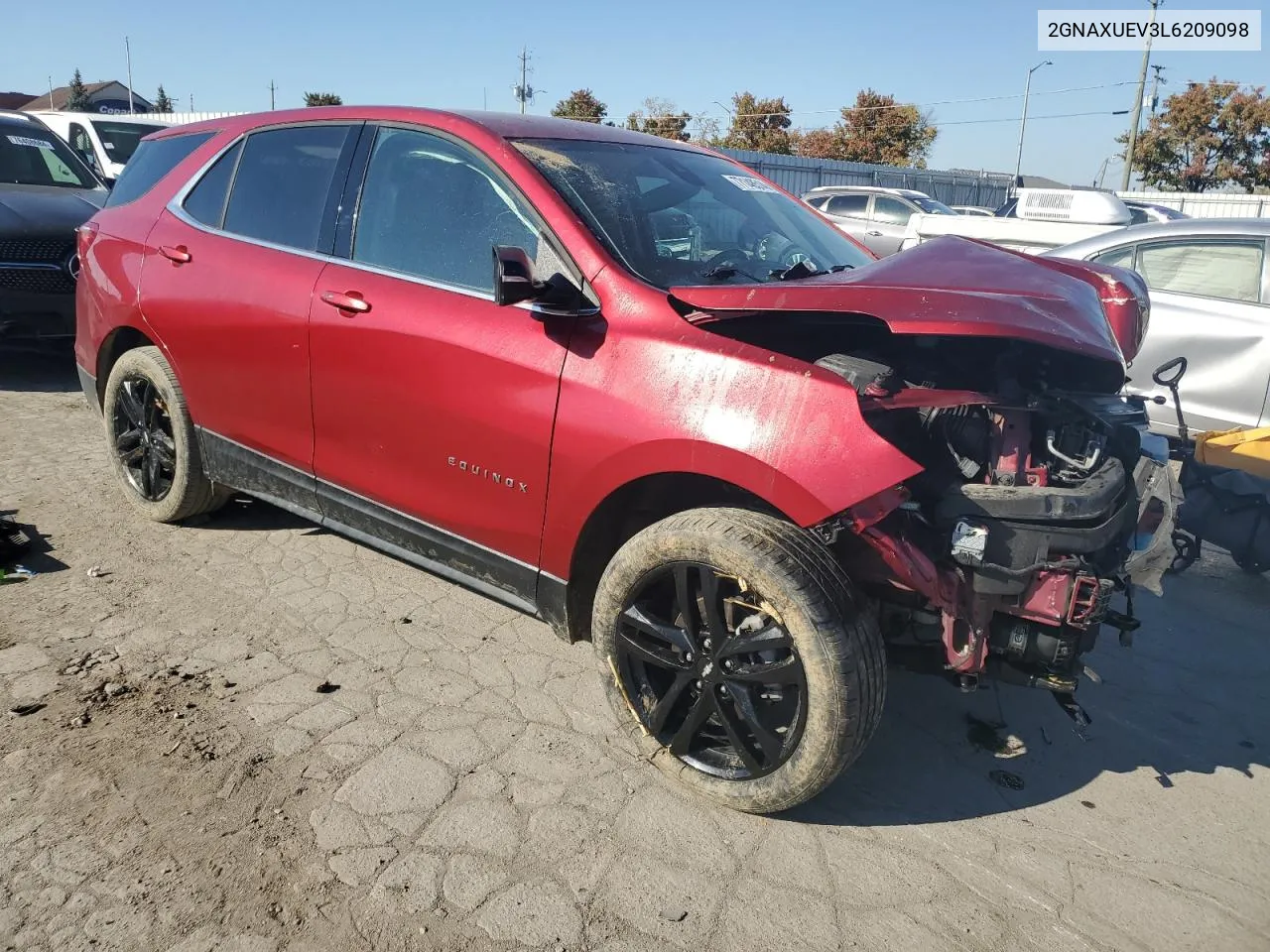 2020 Chevrolet Equinox Lt VIN: 2GNAXUEV3L6209098 Lot: 77148514