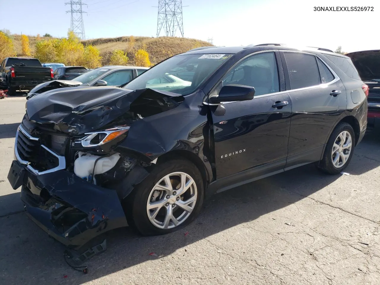 2020 Chevrolet Equinox Lt VIN: 3GNAXLEXXLS526972 Lot: 77163464