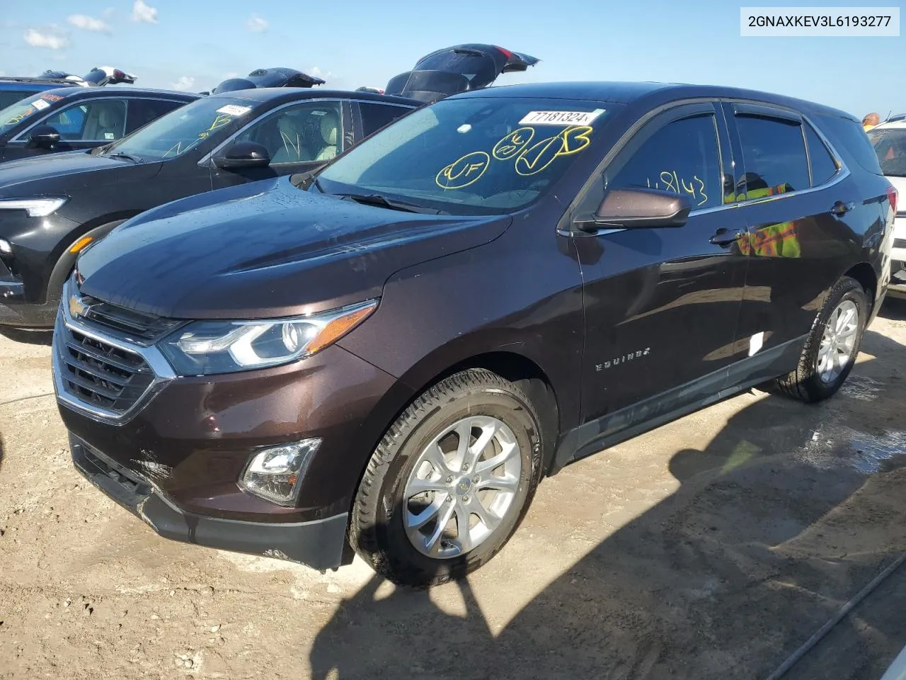 2020 Chevrolet Equinox Lt VIN: 2GNAXKEV3L6193277 Lot: 77181324