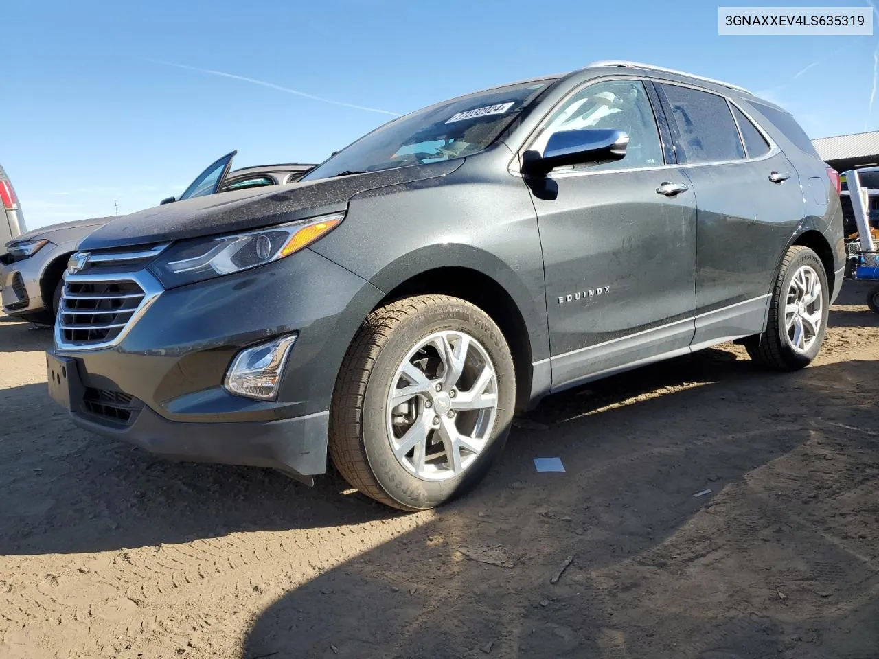 2020 Chevrolet Equinox Premier VIN: 3GNAXXEV4LS635319 Lot: 77232924