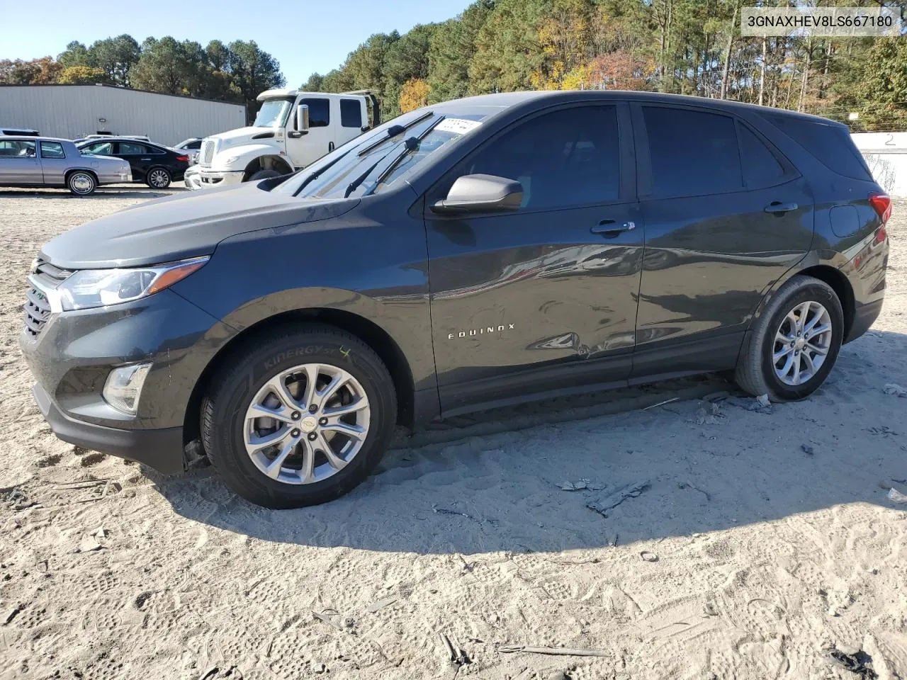 2020 Chevrolet Equinox Ls VIN: 3GNAXHEV8LS667180 Lot: 77285744