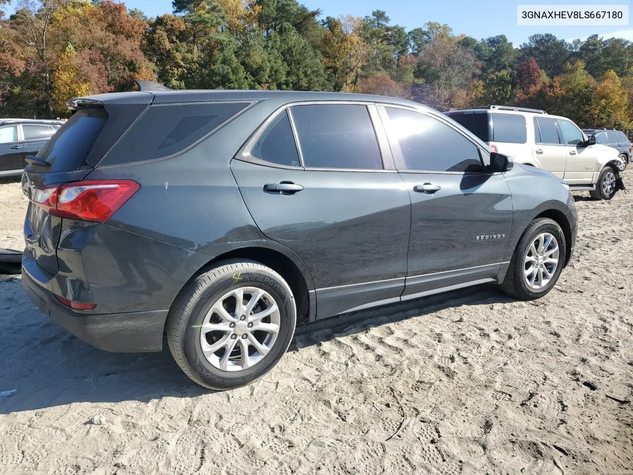 2020 Chevrolet Equinox Ls VIN: 3GNAXHEV8LS667180 Lot: 77285744