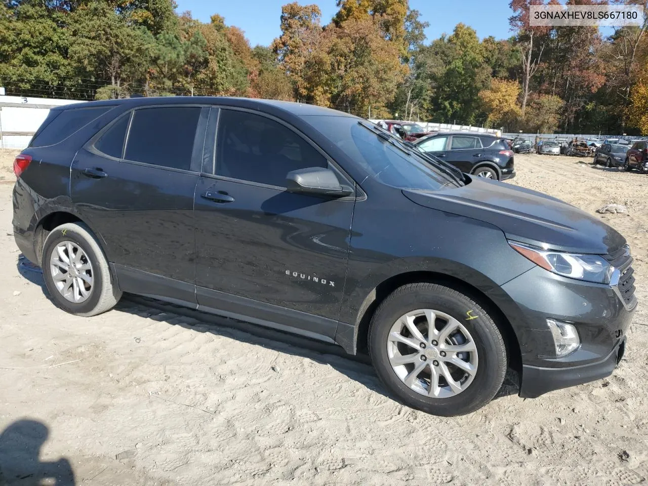 2020 Chevrolet Equinox Ls VIN: 3GNAXHEV8LS667180 Lot: 77285744