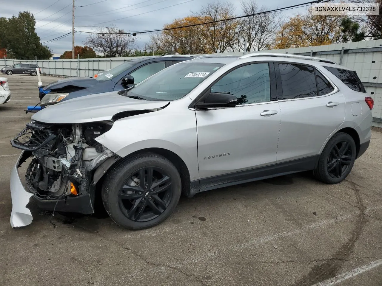 2020 Chevrolet Equinox Lt VIN: 3GNAXKEV4LS732328 Lot: 77454714