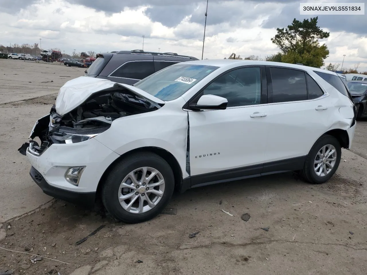 2020 Chevrolet Equinox Lt VIN: 3GNAXJEV9LS551834 Lot: 77455064