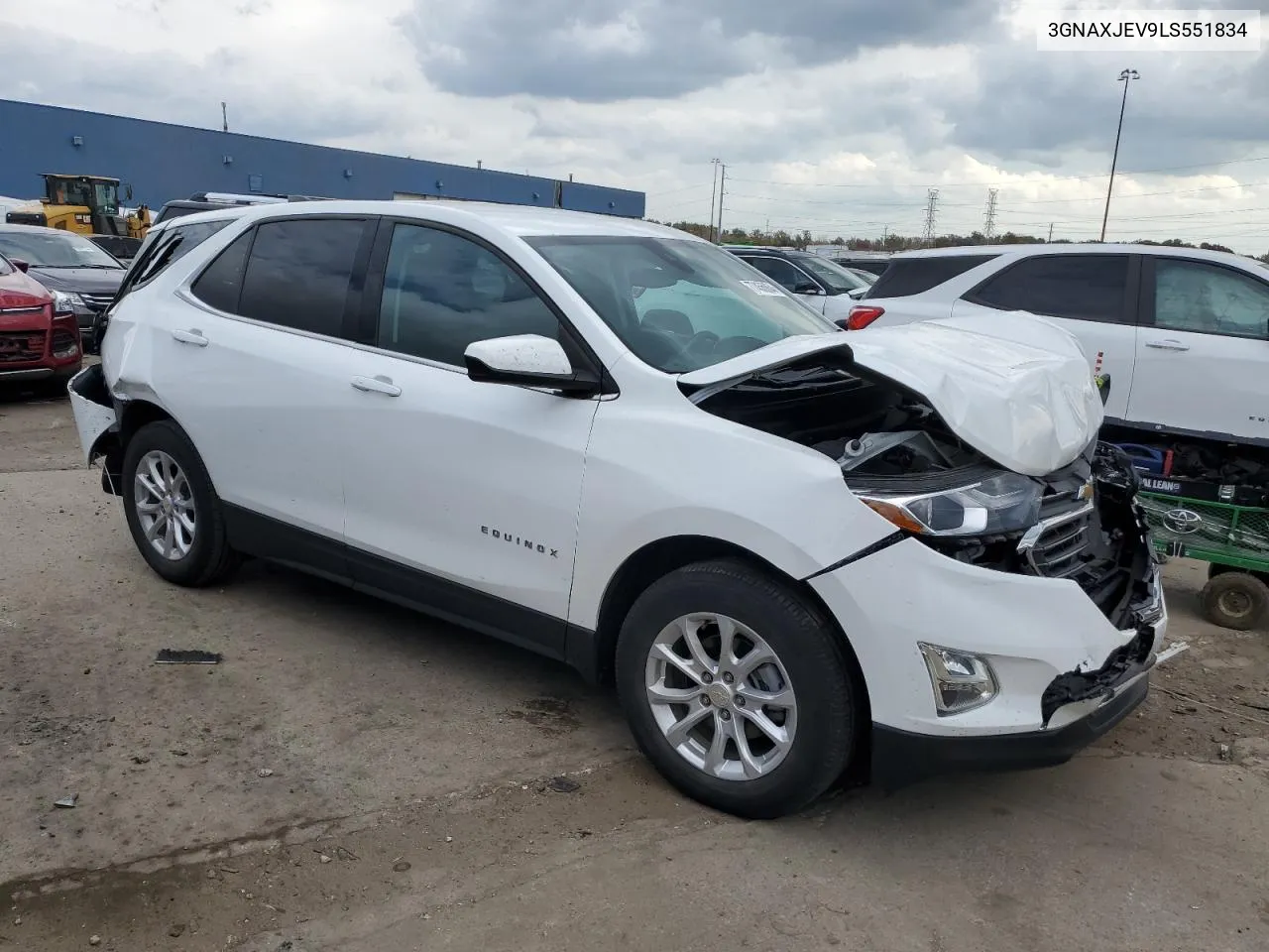 2020 Chevrolet Equinox Lt VIN: 3GNAXJEV9LS551834 Lot: 77455064