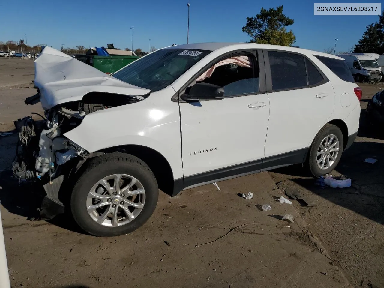 2020 Chevrolet Equinox Ls VIN: 2GNAXSEV7L6208217 Lot: 77614354