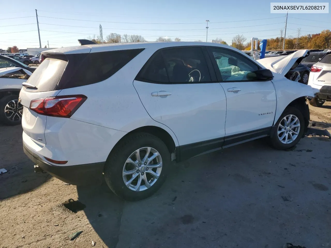 2020 Chevrolet Equinox Ls VIN: 2GNAXSEV7L6208217 Lot: 77614354